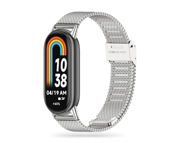 TECH-PROTECT Milanese Stainless Steel Watch Strap Silver για Xiaomi Smart Band 8 / 8 NFC