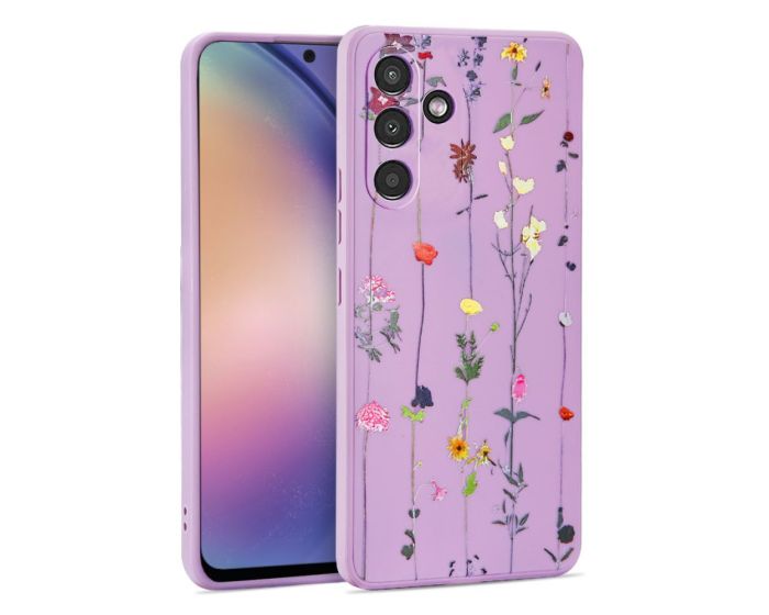 TECH-PROTECT Mood Case Θήκη Σιλικόνης - Garden Violet (Samsung Galaxy A54 5G)