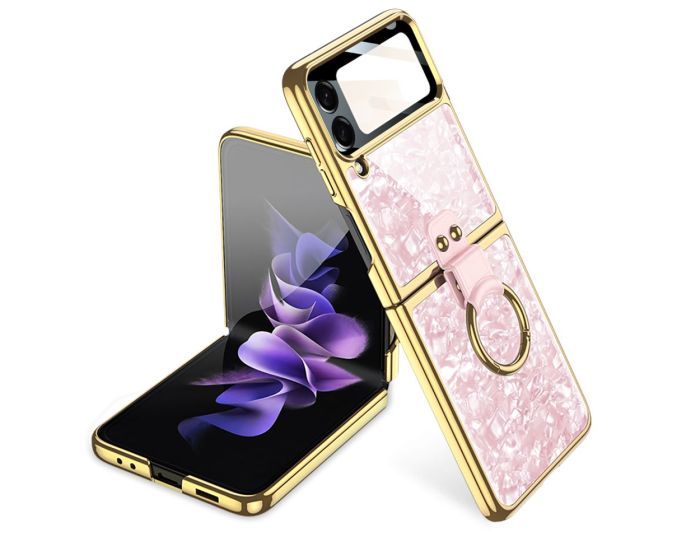 TECH-PROTECT Mood Ring Holder Case Pink / Gold (Samsung Galaxy Z Flip4)
