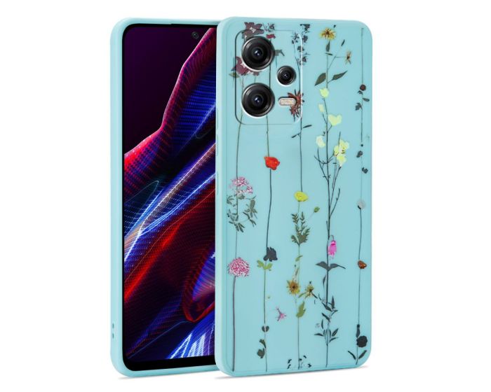 TECH-PROTECT Mood Case Θήκη Σιλικόνης - Garden Blue (Xiaomi Redmi Note 12 5G / Poco X5 5G)