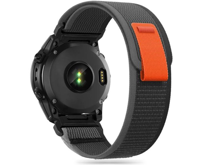 TECH-PROTECT Nylon - Black / Orange - Υφασμάτινο Λουράκι για Garmin Fenix 3 / 5X / 3HR / 5X Plus / 6X / 6X Pro / 7X