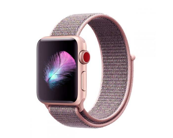 TECH-PROTECT Nylon - Pink Sand - Υφασμάτινο Λουράκι για Apple Watch 38/40/41mm (1/2/3/4/5/6/7/SE)
