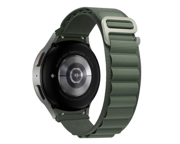 TECH-PROTECT Nylon Pro - Military Green - Υφασμάτινο Λουράκι για Samsung Galaxy Watch 4 / 5 / 5 Pro / 6 / 7 / FE (40/42/43/44/45/46/47mm)