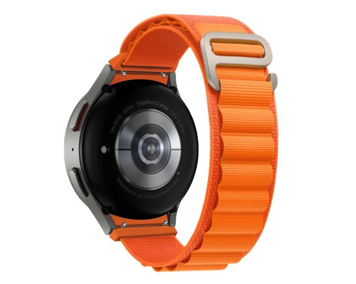 TECH-PROTECT Nylon Pro - Orange - Υφασμάτινο Λουράκι για Samsung Galaxy Watch 4 / 5 / 5 Pro / 6 / 7 / FE (40/42/43/44/45/46/47mm)