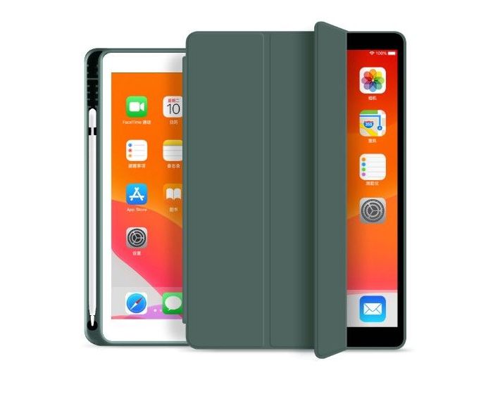 TECH-PROTECT SC Pen Smart Cover Case με δυνατότητα Stand - Green (iPad 10.2 2019 / 2020 / 2021)