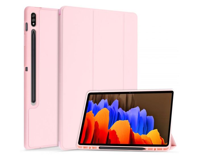 TECH-PROTECT SC Pen Smart Cover Case με δυνατότητα Stand - Pink (Samsung Galaxy Tab S7 FE 5G 12.4)