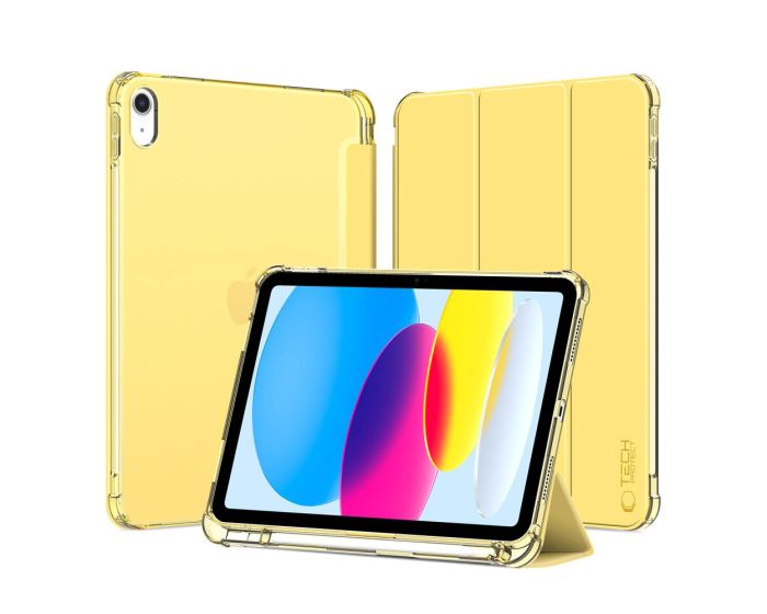 TECH-PROTECT SC Pen Hybrid Smart Cover Case με δυνατότητα Stand - Crystal Yellow (iPad 10.9 2022 / 11 2025)