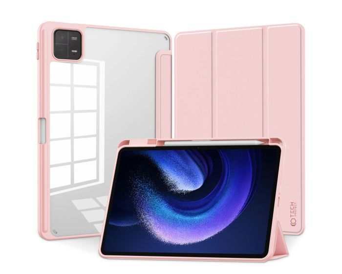 TECH-PROTECT SC Pen Hybrid Smart Cover Case με δυνατότητα Stand - Pink (Xiaomi Pad 6 / 6 Pro)