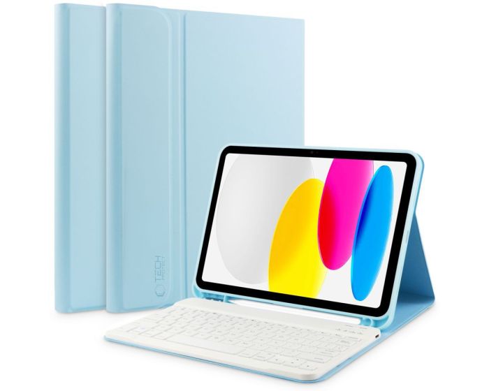 TECH-PROTECT SC Pen Smart Cover Case with Keyboard με δυνατότητα Stand - Sky Blue (iPad 10.9 2022 / 11 2025)