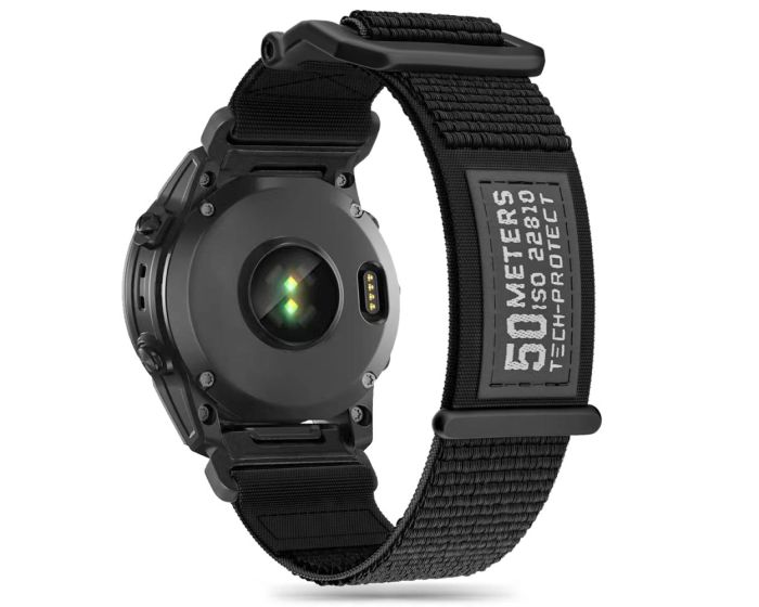 TECH-PROTECT Scout Strap - Black - Nylon Λουράκι για Garmin Fenix 3 / 5X / 3HR / 5X Plus / 6X / 6X Pro / 7X