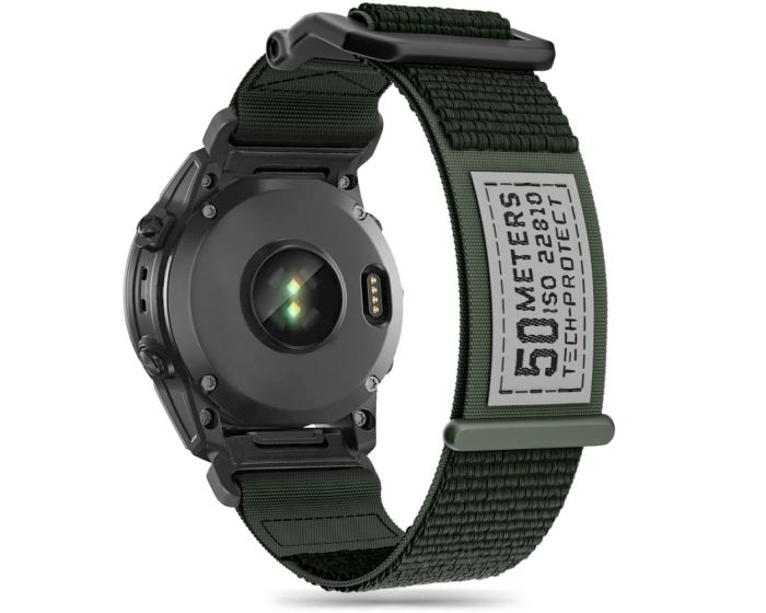 TECH-PROTECT Scout Strap - Military Green - Nylon Λουράκι για Garmin Fenix 5 / 6 / 6 Pro / 7