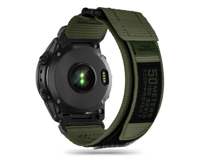 TECH-PROTECT Scout Pro Strap - Military Green - Nylon Λουράκι για Garmin Fenix 3 / 5X / 3HR / 5X Plus / 6X / 6X Pro / 7X