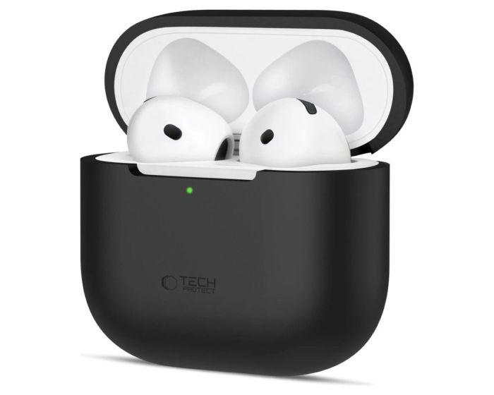 TECH-PROTECT Silicone Case Θήκη Σιλικόνης για Airpods 4 - Black - MT83116