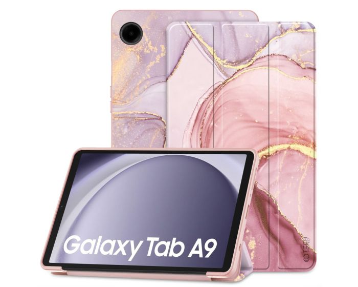 TECH-PROTECT Slim Smart Cover Case με δυνατότητα Stand - Marble (Samsung Galaxy Tab A9 8.7)