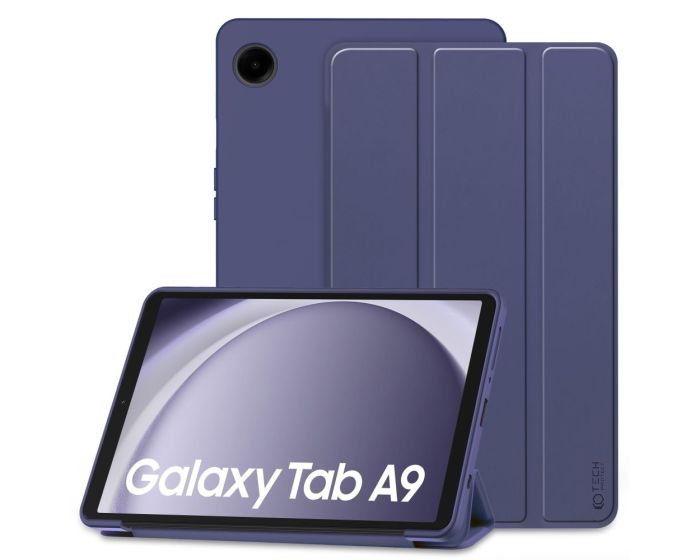 TECH-PROTECT Slim Smart Cover Case με δυνατότητα Stand - Navy (Samsung Galaxy Tab A9 8.7)