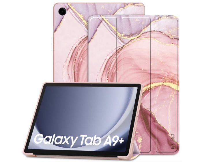TECH-PROTECT Slim Smart Cover Case με δυνατότητα Stand - Marble (Samsung Galaxy Tab A9 Plus 11.0)