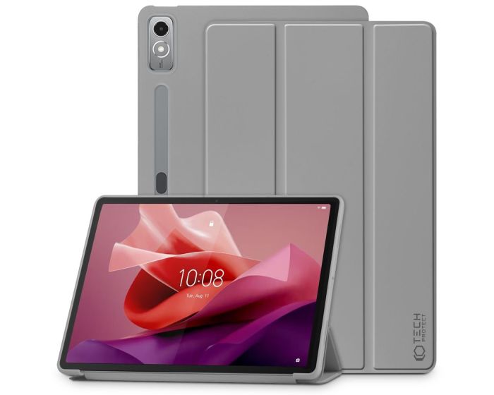 TECH-PROTECT SmartCase με δυνατότητα Stand - Grey (Lenovo Tab P12 12.7)