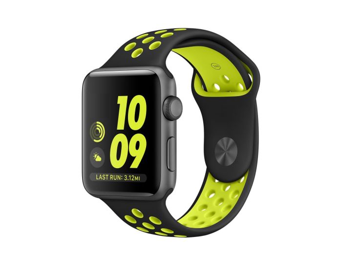 TECH-PROTECT Sports Softband - Black / Lime - Λουράκι Σιλικόνης για Apple Watch 42/44/45/49mm (1/2/3/4/5/6/7/8/9/SE/ULTRA)