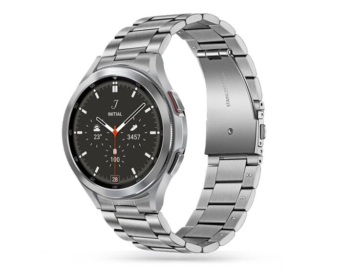 TECH-PROTECT Stainless Steel Watch Bracelet για Samsung Galaxy Watch 4 / 5 / 5 Pro / 6 / 7 / FE (40/42/43/44/45/46/47mm) - Silver