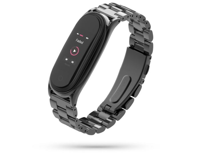 TECH-PROTECT Stainless Steel Watch Bracelet Black για Xiaomi Mi Band 5 / 6