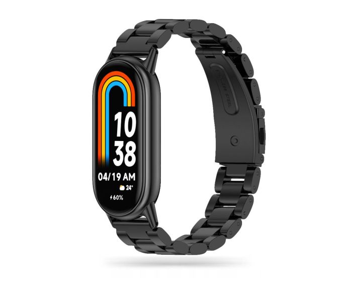 TECH-PROTECT Stainless Steel Watch Bracelet Black για Xiaomi Smart Band 8 / 8 NFC