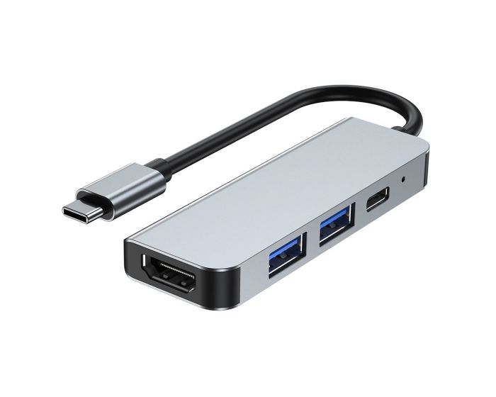 TECH-PROTECT V2 Hub Adapter Type-C to 2xUSB 3.0 / 1x USB Type-C / 1x HDMI - Grey