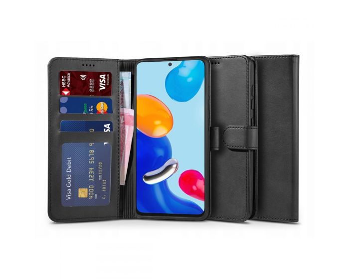 TECH-PROTECT Wallet Case Θήκη Πορτοφόλι με Stand - Black (Xiaomi Redmi Note 11 Pro 4G / 11 Pro 5G / 12 Pro 4G)