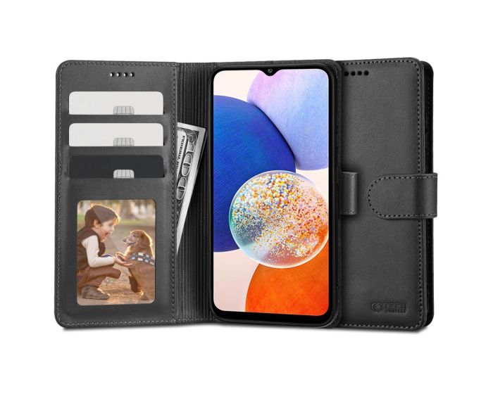 TECH-PROTECT Wallet Case Θήκη Πορτοφόλι με Stand - Black (Samsung Galaxy A14 4G / 5G)