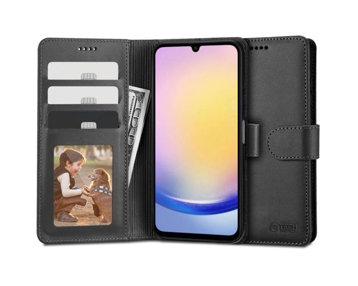 TECH-PROTECT Wallet Case Θήκη Πορτοφόλι με Stand - Black (Samsung Galaxy A25 5G)