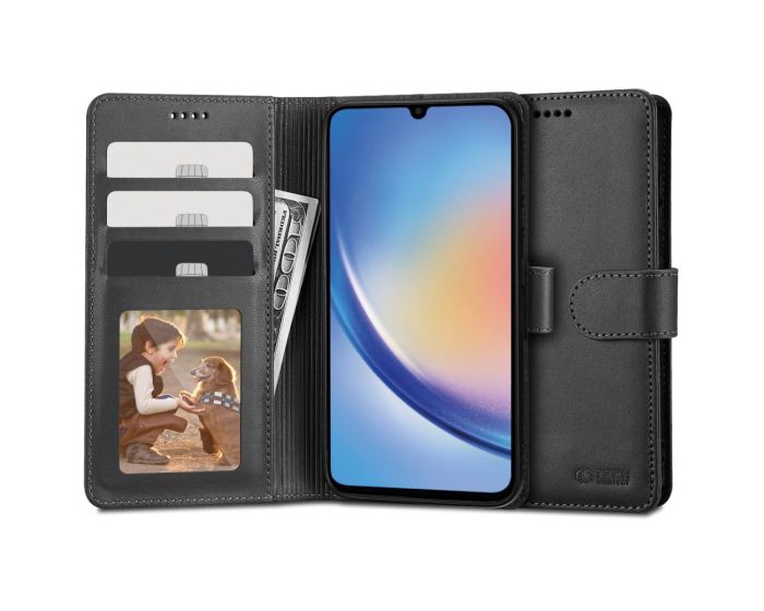 TECH-PROTECT Wallet Case Θήκη Πορτοφόλι με Stand - Black (Samsung Galaxy A34 5G)