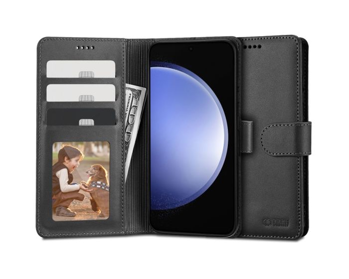 TECH-PROTECT Wallet Case Θήκη Πορτοφόλι με Stand - Black (Samsung Galaxy S23 FE)