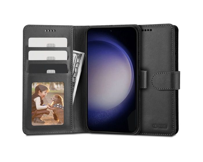 TECH-PROTECT Wallet Case Θήκη Πορτοφόλι με Stand - Black (Samsung Galaxy S23 Plus)