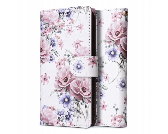 TECH-PROTECT Wallet Case Θήκη Πορτοφόλι με Stand - Blossom Flower (Xiaomi Redmi 13C / Poco C65)