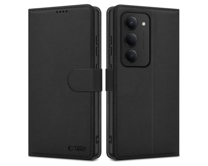 TECH-PROTECT Wallet Case Θήκη Πορτοφόλι με Stand - Black (Xiaomi Redmi 15 4G / 5G)