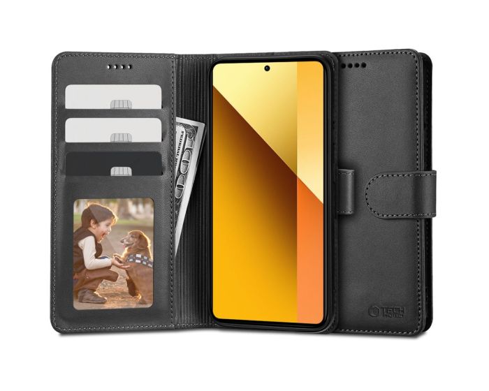TECH-PROTECT Wallet Case Θήκη Πορτοφόλι με Stand - Black (Xiaomi Redmi Note 13 5G)