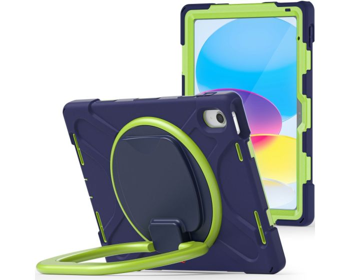 TECH-PROTECT X-Armor Rugged Case - Navy / Lime (iPad 10.9 2022)