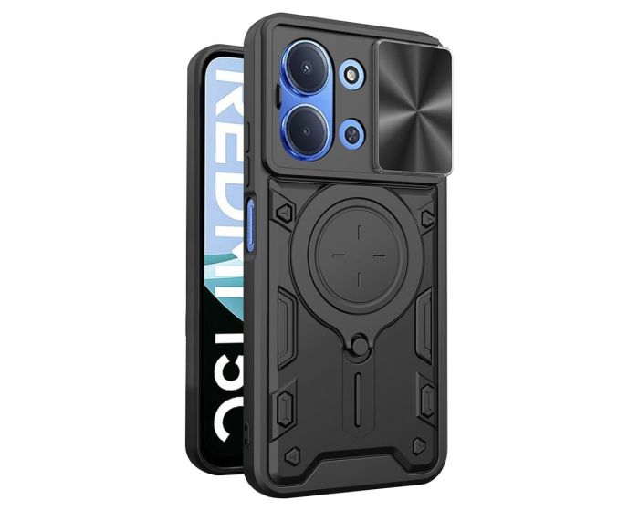 Techsuit CamGuard Pro Hard Case Σκληρή Θήκη με Κάλυμμα Κάμερας - Black (Xiaomi Redmi 15C 4G)