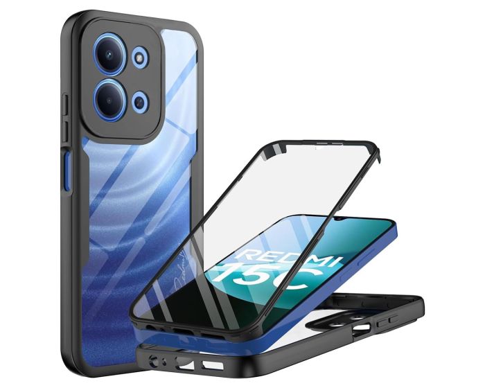 Techsuit ColorVerse 360 Case + Screen Protector Θήκη Black (Xiaomi Redmi 15C 4G)