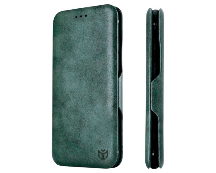 Techsuit Safe Wallet Plus PU Leather Case Θήκη Πορτοφόλι - Green (Samsung Galaxy S25 FE)