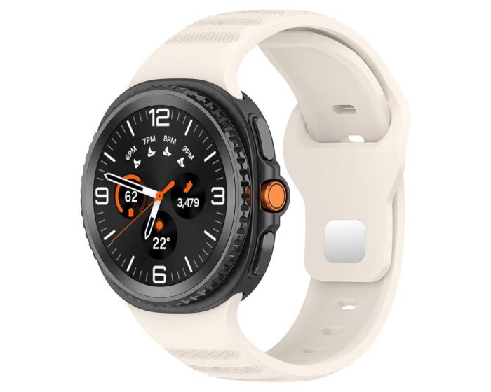 Techsuit Watchband (W050) - Beige - Λουράκι Σιλικόνης για Samsung Galaxy Watch8 40mm/Watch8 44mm/Watch8 Classic