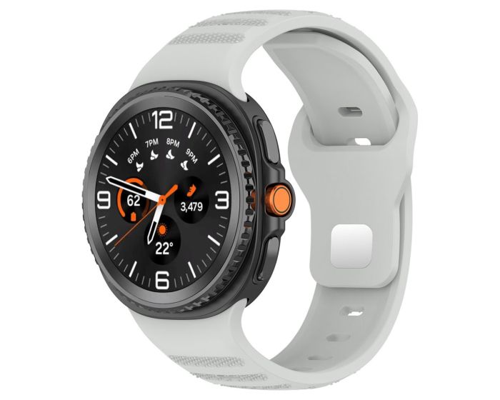 Techsuit Watchband (W050) - Gray - Λουράκι Σιλικόνης για Samsung Galaxy Watch8 40mm/Watch8 44mm/Watch8 Classic