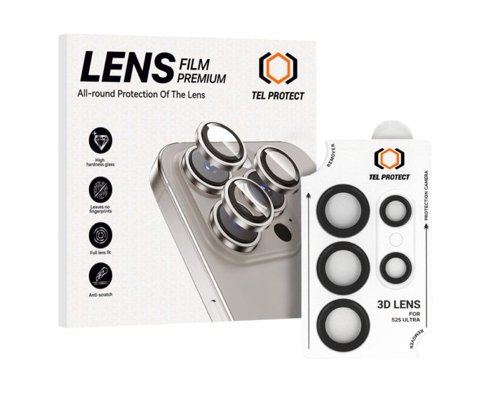 Tel Protect 3D Camera Lens Tempered Glass Prοtector Black (Samsung Galaxy S26 Ultra) - MT82804