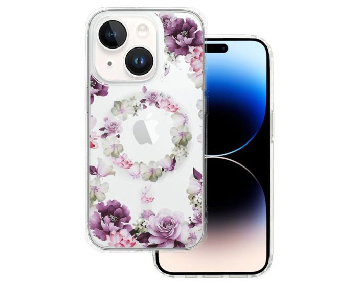 Tel Protect Flower MagSafe Hybrid Case Clear / Rose (iPhone 11)