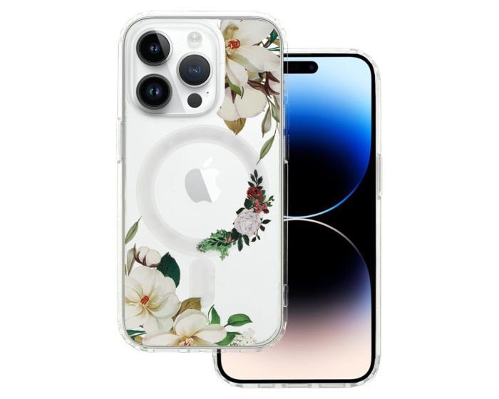 Tel Protect Flower MagSafe Hybrid Case Clear / White (iPhone 16 Plus)