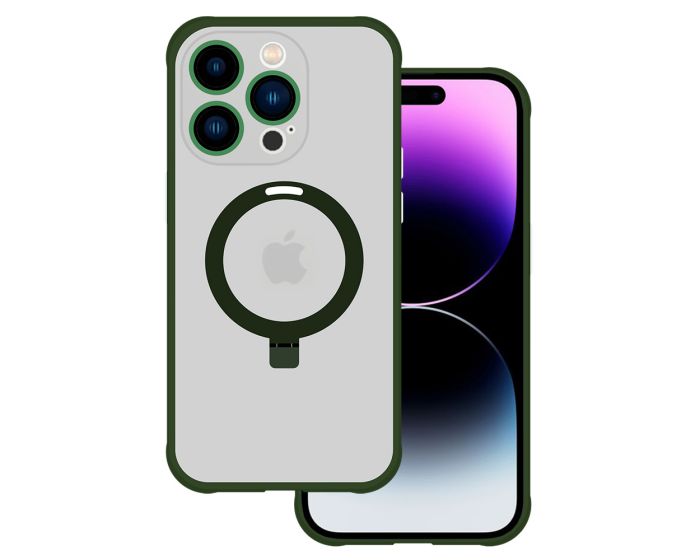 Tel Protect Magical Magsafe Hybrid Stand Case Green (iPhone 14 Pro Max)