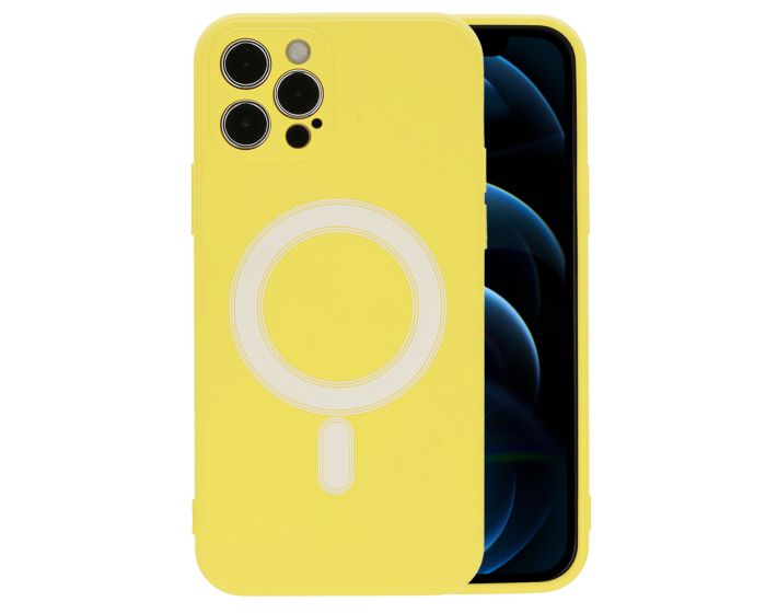 Tel Protect MagSilicone Case Θήκη Σιλικόνης Συμβατή με MagSafe - Yellow (iPhone 12 Pro Max)