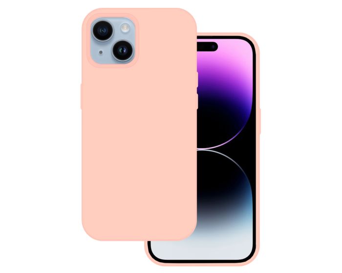 Tel Protect Silicone Premium Case Θήκη Σιλικόνης - Light Pink (iPhone 15)