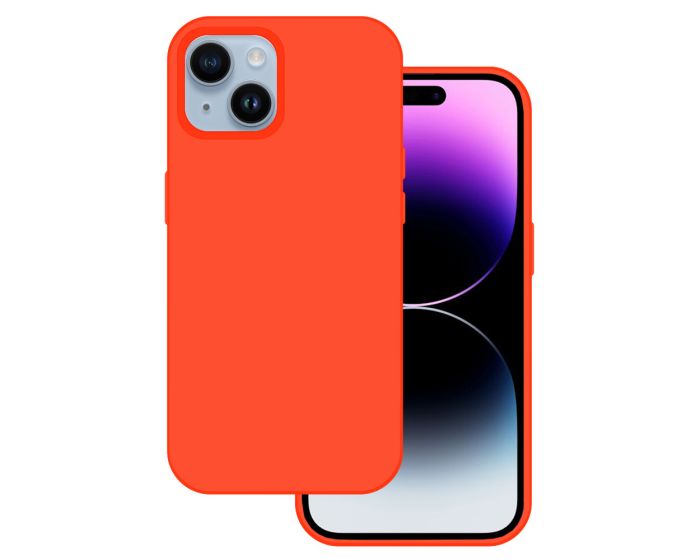 Tel Protect Silicone Premium Case Θήκη Σιλικόνης - Orange (iPhone 15)