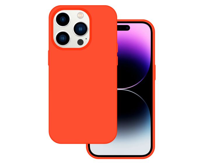 Tel Protect Silicone Premium Case Θήκη Σιλικόνης - Orange (iPhone 15 Pro)