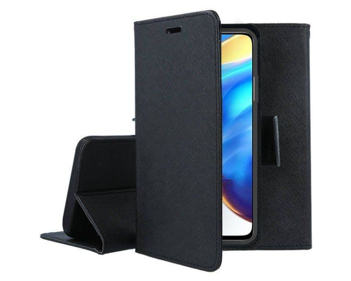 Tel1 Fancy Diary Case Θήκη Πορτοφόλι με δυνατότητα Stand Black (Xiaomi Redmi Note 10 Pro)